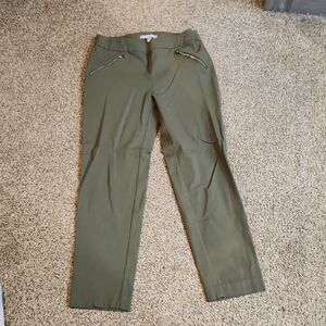 Womens Olive Green Ankle Pants